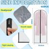 Amylove 40 Pcs 24 x 60 Inch Garment Bags for Hanging Clothes, Dress, Gown, Coat & Suit Storage Bags with Zipper - Dustproof Cover for Closet Clothes Storage Travel (White Black) view 2