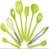 10 Silicone Kitchenware Non-stick Cookware Cooking Tool Spatula Ladle Egg Beaters Shovel Spoon Soup Kitchen Utensils Set (Color : A) view 1