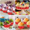 150 Pcs Aluminum Foil Baking Cup Disposable Ramekins with Lids 5oz Mini Cupcake Liners Flan Mold Mini Cake Pans with Lids Disposable Cake Tins for Pudding Desert Creme Brulee (Red, Silver) view 4