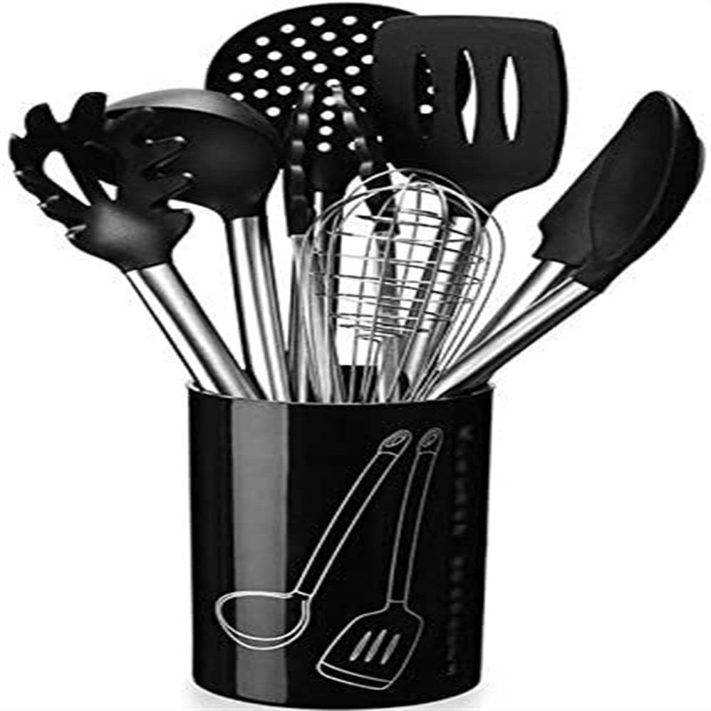 9 in 1 Silicone Handle Cookware Silica Gel Utensils Kitchenware Non Stick Pan Shovel Spoon Spatula Kitchen Cooking Tool Set
