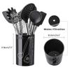 9 in 1 Silicone Handle Cookware Silica Gel Utensils Kitchenware Non Stick Pan Shovel Spoon Spatula Kitchen Cooking Tool Set view 2