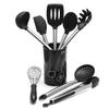 9 in 1 Silicone Handle Cookware Silica Gel Utensils Kitchenware Non Stick Pan Shovel Spoon Spatula Kitchen Cooking Tool Set view 3
