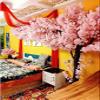 Large Artificial Cherry Blossom Tree, Artificial Peach Blossom Tree Artificial Plant Suitable for Indoor and Outdoor, Home Decoration Wishing Tree 2.5*2m/8.2*6.5ft view 4