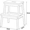 SLLSHG Kitchen Portable Step Ladder Stool Step Stool Bed Steps Plant StandLadderSolid Wood Chair Home Kitchen Folding Step Stool Large Heavy Duty (Color : White) view 2