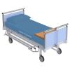 3 Piece Hospital Bed Sheet Set, Soft 100% Egyptian Cotton 400 Thread-Count, Fitted Sets Comfy, with Elastic All Around, for Home Care/Adjustable Beds (Mediterranean Blue, Twin XXL 39" x 84"x 8") view 1