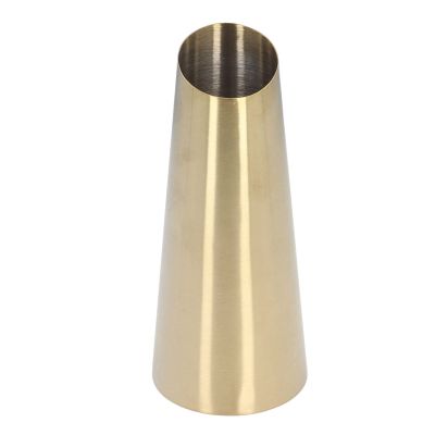 1 Pcs Gold Modern Home Decor 7.8 inch Gold Stainless Steel Vase Small Flower Vase Taper Vase for Wedding Table Centerpiece Decorations, Home Decor (Gold)
