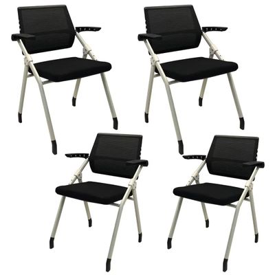 4 Pack Office Chair Ergonomic Desk Chair Mesh Computer Chair Lumbar Support Modern Executive Stool Rolling Swivel Chair for Back Pain,Black