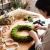NOLITOY Artificial Moss Wreath Ring: DIY Christmas Wreath for Front Door Windows Home Party Supplies view 3