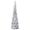 Gecheer Pop-up Christmas Tree, Silver PET Collapsible 70.9 in Artificial Tree for Indoor Outdoor Living Room view 1