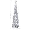 Gecheer Pop-up Christmas Tree, Silver PET Collapsible 70.9 in Artificial Tree for Indoor Outdoor Living Room view 2