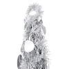 Gecheer Pop-up Christmas Tree, Silver PET Collapsible 70.9 in Artificial Tree for Indoor Outdoor Living Room view 3