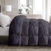 All Star Linen Quilted Down Alternative Full Comforter 1 Piece Luxury Dark Grey Pinch Pleated Comforter Full (90'' x 90'') view 1