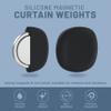labphant Shower Curtain Magnet Weights - Silicone Encased Magnets for Weighted Shower Curtain with Liner - Anti-Rust Indoor/Outdoor Curtain Drapery Weights - Holds Tablecloths in Place view 2