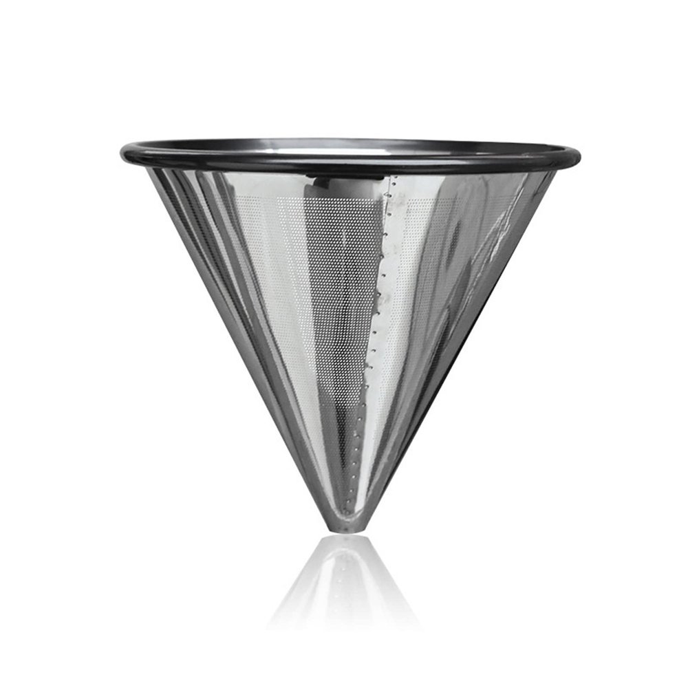DEPILA Ultra Fine Strainer Stainless Steel Pour Over Coffee Filter Reusable Paperless Cone Dripper For Coffee Maker Strainer Gadgets Kitchen Too utensilio