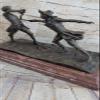 Signed Original French Artist Jean Patoue 2 Male Fencer Bronze Figurine Statue Artwork Sale Deal Home Sale by Think Bronze view 2