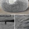 Bean Bag Cover Plush Faux Fur Chair Comfortable Beanbag Chair Big Bean Bag Bed Cover Furnitures for Dorm Room (Cover ONLY, NO Filler),Purple,7ft(18090cm) view 3