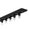ZJKXJH Aluminum Ceiling Curtain Tracks, Heavy Duty Room Divider Rail with Complete Kits, Curtain Rod for Balcony, Bay Window, Patio, Closet (Color : Black, Size : 915cm/30ft) view 1