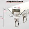 ZJKXJH Aluminum Ceiling Curtain Tracks, Heavy Duty Room Divider Rail with Complete Kits, Curtain Rod for Balcony, Bay Window, Patio, Closet (Color : Black, Size : 915cm/30ft) view 4