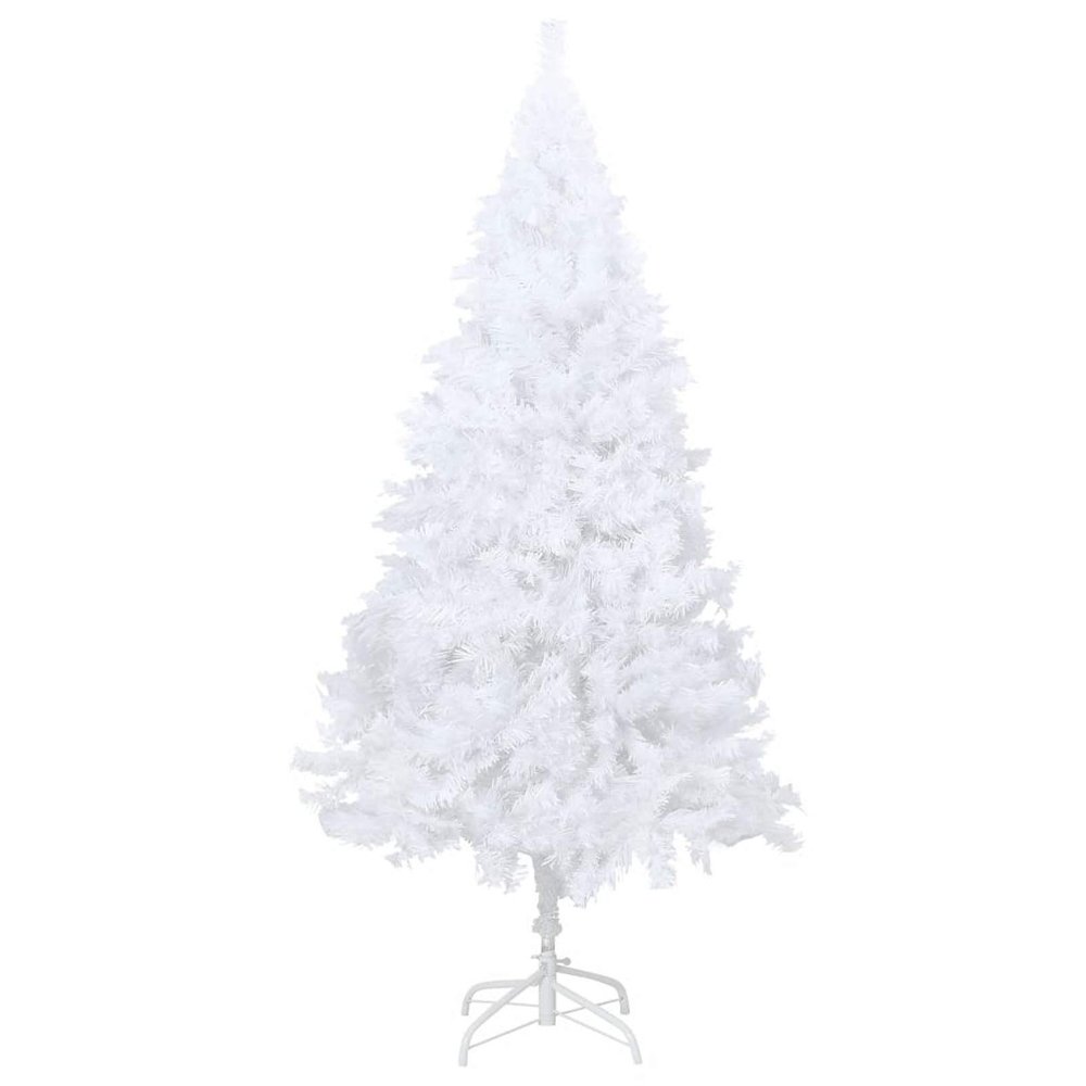 Gecheer Artificial Christmas Tree, White PVC Extra Large Steel Frame, Cone-shaped for Indoor Outdoor Living Room