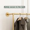 BOSURU Industrial Pipe Clothing Rack Wall Mounted,Clothes Racks with Double Hanging Rods for Closet Storage(Gold) view 4