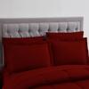 1 Piece Baffled Box Stitched Striped Pattern Comforter Ultra Soft 100% Egyptian Cotton Quilt Cover - (Full/Queen Size, Burgundy) view 2