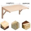 Aigoss Wall Mounted Drop Leaf Table, Fold Down Wall Mount Desk Folding Work Table, Space Saving Collapsible Table for Study, Bedroom, Bathroom Or Laundry Room (Size : L70xW40cm/L27.5xW15.7in) view 2
