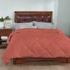 3-Piece Diamond Pattern Comforter Set Premium Quality | 600 GSM 1000 Thread Count | 100% Egyptian Cotton Super Soft - (Super King Size, Brick Red Striped) view 2