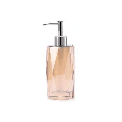 HRTC Lotion Dispensers Glass Soap Dispenser Press-fillable Soap Pump Clear Exterior Design with Rust-Proof Pump Lotion Dispenser 6.8 Oz/200 Ml Kitchen, Bathroom