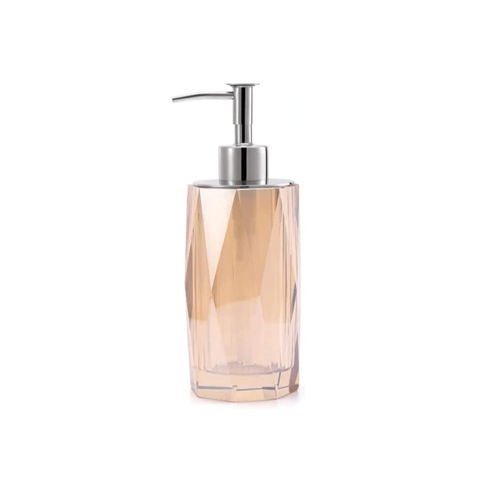 HRTC Lotion Dispensers Glass Soap Dispenser Press-fillable Soap Pump Clear Exterior Design with Rust-Proof Pump Lotion Dispenser 6.8 Oz/200 Ml Kitchen, Bathroom