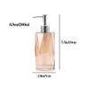 HRTC Lotion Dispensers Glass Soap Dispenser Press-fillable Soap Pump Clear Exterior Design with Rust-Proof Pump Lotion Dispenser 6.8 Oz/200 Ml Kitchen, Bathroom view 2