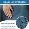 8-Pieces Stretch Recliner Covers Luxury Velvet Recliner Chair Cover for 3 Cushion Sofa Slipcovers Super Soft Reclining Couch Cover Anti Slip Couch Protector for Living Room ( Color : Peacock Blue ) view 3