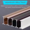 SRNSAEB Bay Window Curtain Track Wall Mounted, Heavy Duty Metal Curtain Rail System for Small Space/Kids Bedroom, 2m 2.5m 3m 4m 5m 6m 8m Long (Color : B, Size : 5m/16.4ft) view 3