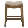 Home Square 25" Saddle Wood Counter Height Stool in Cream - Set of 2 view 4