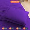 500 Thread Count 100% Organic Cotton 6 Piece Bed Sheet Set Rv King - 72" X 80"- Purple Solid - Easy Fit - Up to 9 Deep Pocke view 2