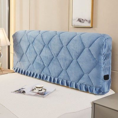 Plush Bed Head Cover Headboards Protective Cover Washable Headboard Cover Embroidery Velvet Dust Cover Twin Full Queen King Size Bed Headboards Slipcover,Bed Head Cover Decorative ( Color : E , Size :