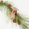 Artificial Long Needle Pine Berries and Burlap Bows Garland by Factory Direct Craft - Wispy Faux Pine Christmas Garland Woodland Decoration for Holiday Dcor view 2