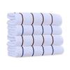 4-Piece Brown/Navy Extra Long Cotton Bath Towels 3.94 in. L X 5.32 in. W X 3.15 in. H Size, 300 - 499 GSM, Cabana Stripe, Machine Washable, Soft and Thick | All Season Ultra Absorbent, Highly Durable view 1