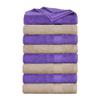 8-Piece Beige and Purple Shade Elegant Cotton Bath Towels 12 in. L X 18 in. W X 12 in. H Size, 500 - 699 GSM, Machine Washable, Soft Fluffy and Thick Feel | All Season Extra Absorbent, Highly Durable view 1