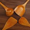 4Pcs Wooden Cooking Spoon Spatula Nonstick Shovel Wood Cookwear Utensil Kitchen Accessories Spoon and shovel view 2
