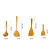 4Pcs Wooden Cooking Spoon Spatula Nonstick Shovel Wood Cookwear Utensil Kitchen Accessories Spoon and shovel view 3