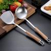 304 Stainless Steel Cooking Utensils Set Spatula Spoon Soup Shovel Wooden Handle Cooking Tools Kitchen Tools Set 4pcs view 4