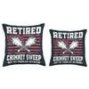 Chimney Cleaner Sweeper Professional Retired Chimney Sweep Throw Pillow view 3