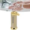 250ml Automatic Liquid Soap Dispenser, Touchless Infrared Sensor Automatic Liquid Soap Dispenser Hands for Kitchen Hospital School Hotel Office (Gold) view 3