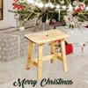 Xmatch Solid Wood Stool, 18 Inch Rectangle Patio Wooden Stools (Rectangle 18") view 4