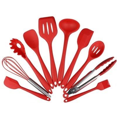10 Pcs Kitchenware Silicone Heat Resistant Kitchen Cooking Utensils Non-Stick Baking Tool Cooking Tool Sets (Size : C)