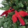 Group of 12 Rich Red Flying Artificial Cardinal Birds with Attached Clip by Factory Direct Craft - Red Birds for Crafting, Christmas Tree Decorating, Nature Displays and Home Dcor | Size: 8" x 7" view 1