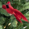 Group of 12 Rich Red Flying Artificial Cardinal Birds with Attached Clip by Factory Direct Craft - Red Birds for Crafting, Christmas Tree Decorating, Nature Displays and Home Dcor | Size: 8" x 7" view 2
