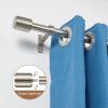 2 Pack Curtain Rods 72 to 144 Inch, Heavy Duty 1-Inch Telescoping Drapery Rods, Decorative Adjustable Window Rods with Cap Finial, Brushed Nickel view 2