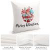 TiuKiu Christmas Gnomes Throw Pillow Cases Merry Christmas Gnome Pillow Cover Case 24"x24" Linen Cushion Covers Decorative Pillowcase for Couch Sofa Bedroom Car view 4
