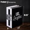 Set of 3 Decorative Books for Home Decor New York, Chicago, Los Angeles Hardcover Journal w/ 160 Blank Unlined Pages Per Book - Designer Books for Coffee Table Stackable Faux Books view 2